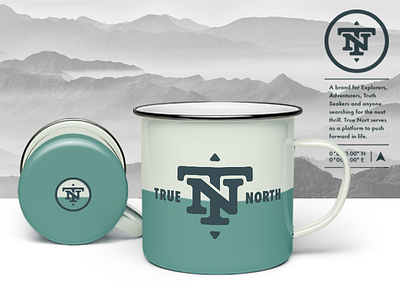 True North Mug coffee explore logo mountains mug north true north typography