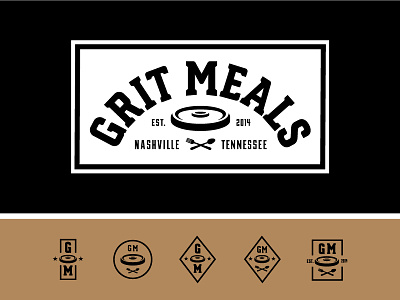 Grit Meals branding eat food gym healthy logo meal prep nashville