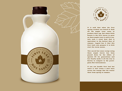 First Leaf Hot Sauce Co. branding design hot sauce logo maple packaging