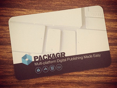 Packagr Promo Card box business card corporate devices digital publishing illusion multi platform packagr promo responsive square