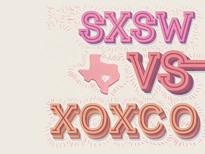 SXSWVSXOXCO hand drawn sxsw texas vintage xoxco