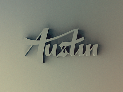 Austin - 3D 3d austin c4d custom font hand lettering type typography