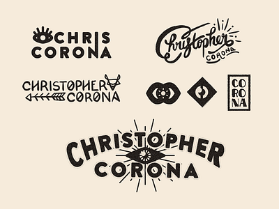 Chris Corono Logo c chris christipher hand lettering logo vintage