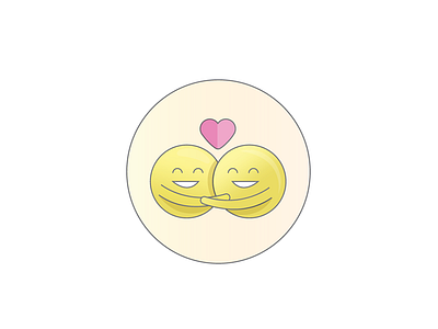 Hug emoji hug illustration love vector