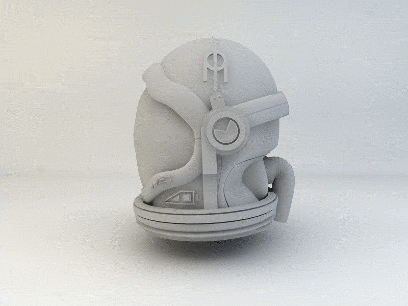 Helmet with Details 3d astronaut c4d cinema4d gif helmet mograph space