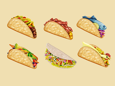 Tacos Galore emoji illustration taco taco text vector