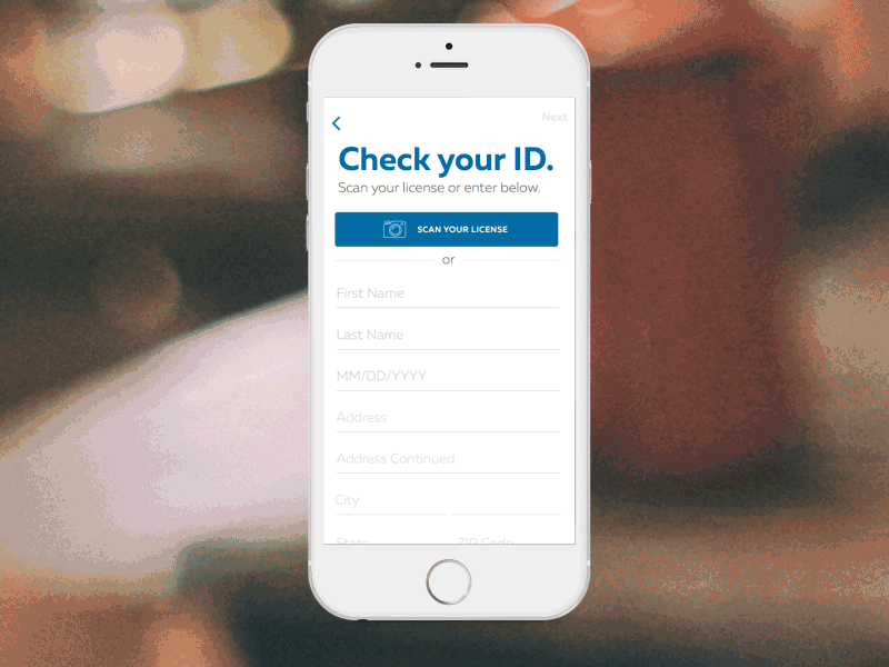 License scanner input ios iphone license motion scanner ui