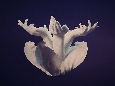 Handflower 3d 3dscan abstract arm flower hand scan