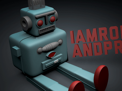 Little Guy (film credit) 3d motion graphic robot