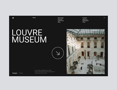 Concept for Louvre Museum design ui