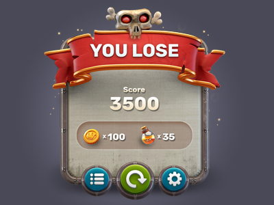 Game UI . Lose