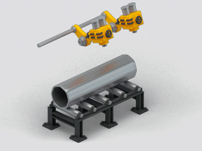Tube Manufacturing animation isometric manufactoring plant tube