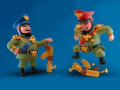 Dictator art character clash royale dictator game gun military tyrane