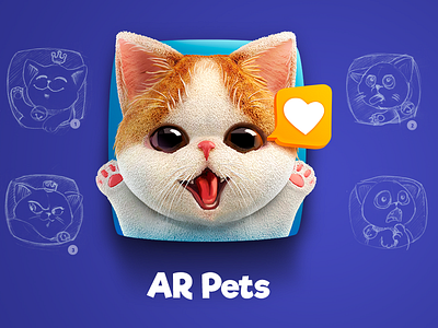 AR Pets ar cat character gui icon pet smile
