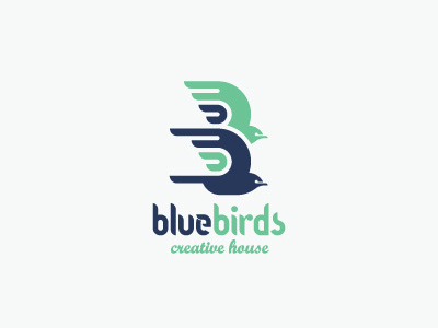 Bluebirds creative house logo