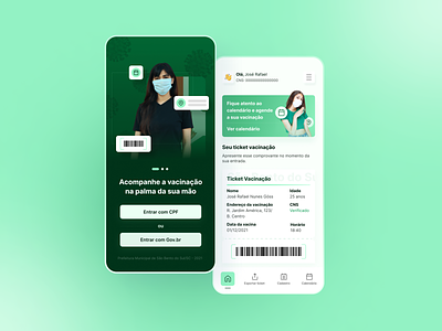 São Bento Vacinação - Municipal app vaccination app covid figma health mobile ui ui design