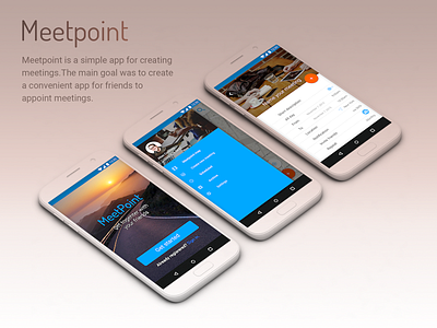 Meetpoint Android App material design meetings mobile app ux design