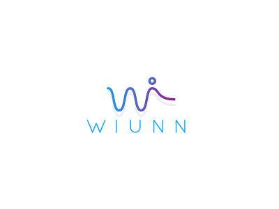 Wiunn blue minimal logo design iran minimalism nanotechnology