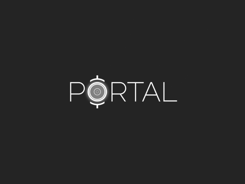 Portal animation concept gif graphic design logo design logo reveal logotype motion design motion graphics portal typography verbicon wordmark