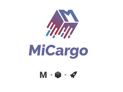 Micargo animation brand identity branding concept courier service delivery service design gif graphic design icon logo logo design logo reveal m logo design mail mail box motion design motion graphics rocket typography