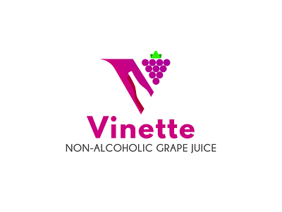 Vinette brand identity cocktail concept garden gif grapefruit grapejuice graphic design letter v logo logo design wine bottle