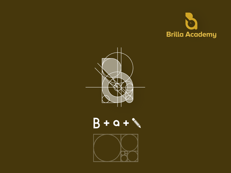 Brilla Academy concept academy letter mark minimal monogram ba monogram institution academics education school branding brand identity logo design graphic design