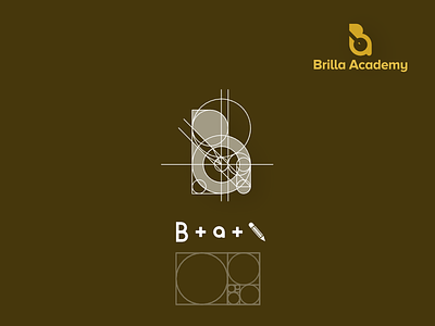 Brilla Academy academics academy ba monogram brand identity branding concept education graphic design institution letter mark logo design minimal monogram school