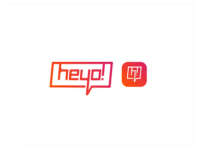 Heyo! app icon design appdesign brand identity concept graphic design iconography logo logo design social network typography typography art ui design uidesign