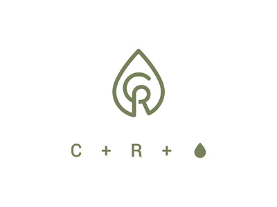 CR Logo Concept brand identity branding design essential oils graphic design logo logo concept logo design logo exploration minimal monogram oil drop typography water drop