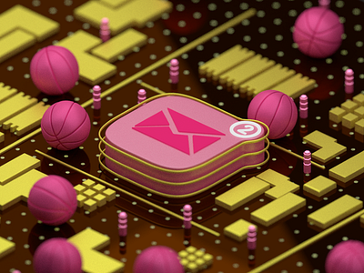 Dribbble Invite Animation 3d animation abstract animation app icon blender blender 3d circuit concept dribbble invite graphic design illustration motion design motion graphics