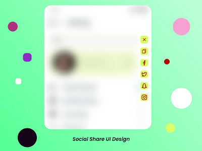 Social Share UI Design animation logo xd