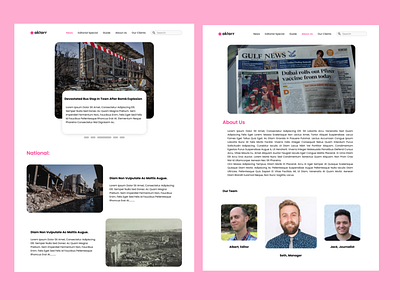 news website UI Design