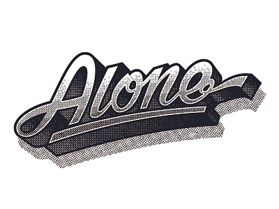 Alone design digital lettering letters type typography