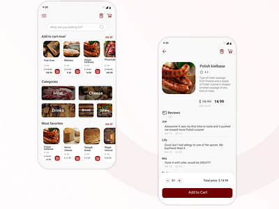 Deli - Market app design food inspiration market mobile product productdesign ui ui inspiration ux