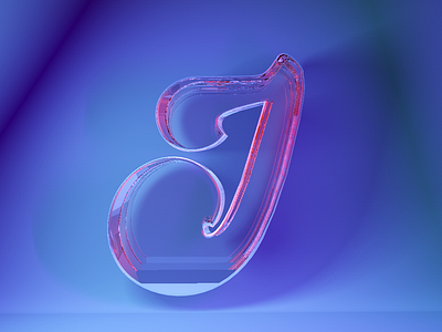 J for 36 Days Of Type 3d @36daysoftype calligraphy cinema4d j lettering type