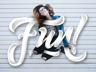 Fun! calligraphy design font lettering type
