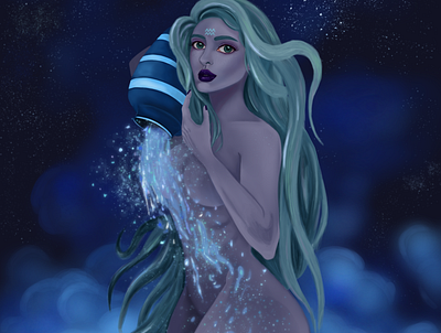 Aquarius-Fantasy Art design illustration