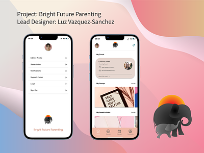 Bright Future Parenting Mobile App Interface design graphic design logo ui ux
