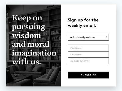 Email Sign Up Modal - On Being with Krista Tippett