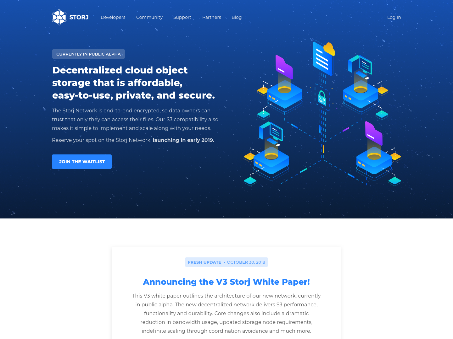 Storj Homepage Redesign