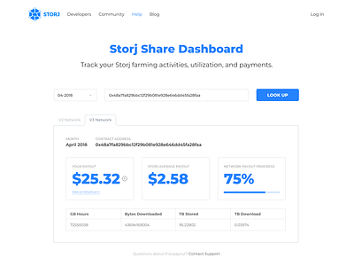 Storj Payout Web App V1 blockchain blockchain cryptocurrency bootstrap cloud dashboard distributed ethereum payout storage wallet