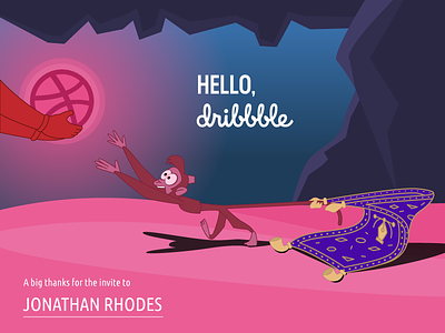 Hello, Dribbble! aladdin debut first shot hello dribbble illustration yaroslav sidorov