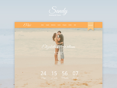 Sandy WordPress Theme sandy theme website wedding wordpress yaroslav sidorov