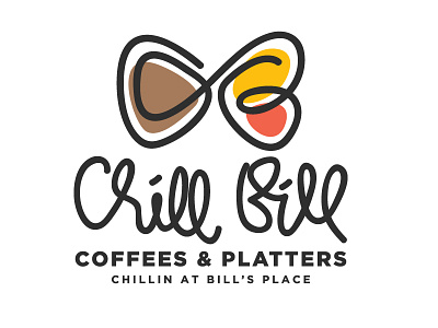 Chill Bill Logo bow chill coffee gentleman logo platter tie