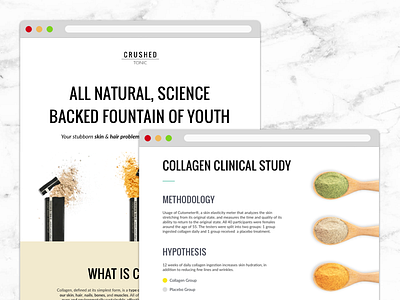 Crushed Tonic Science Page Design