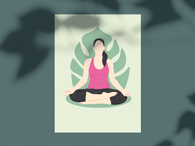 Poster design meditation poster vector