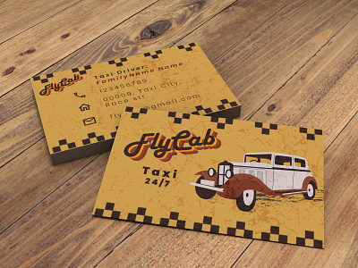 Business Card business car card graphic design retro taxi vector