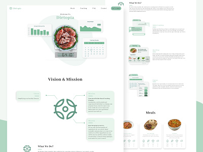 Dietopia - Diet Landing Page animation branding design graphic design illustration ux