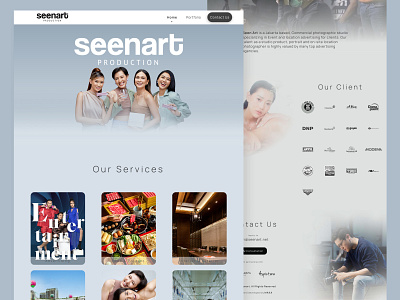 Seenart Production - Portofolio Website branding design graphic design ux vector