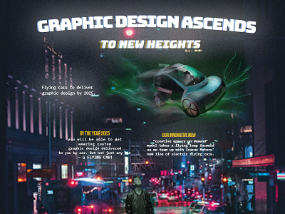 Futuristic Flyer for a Graphic Design Agency